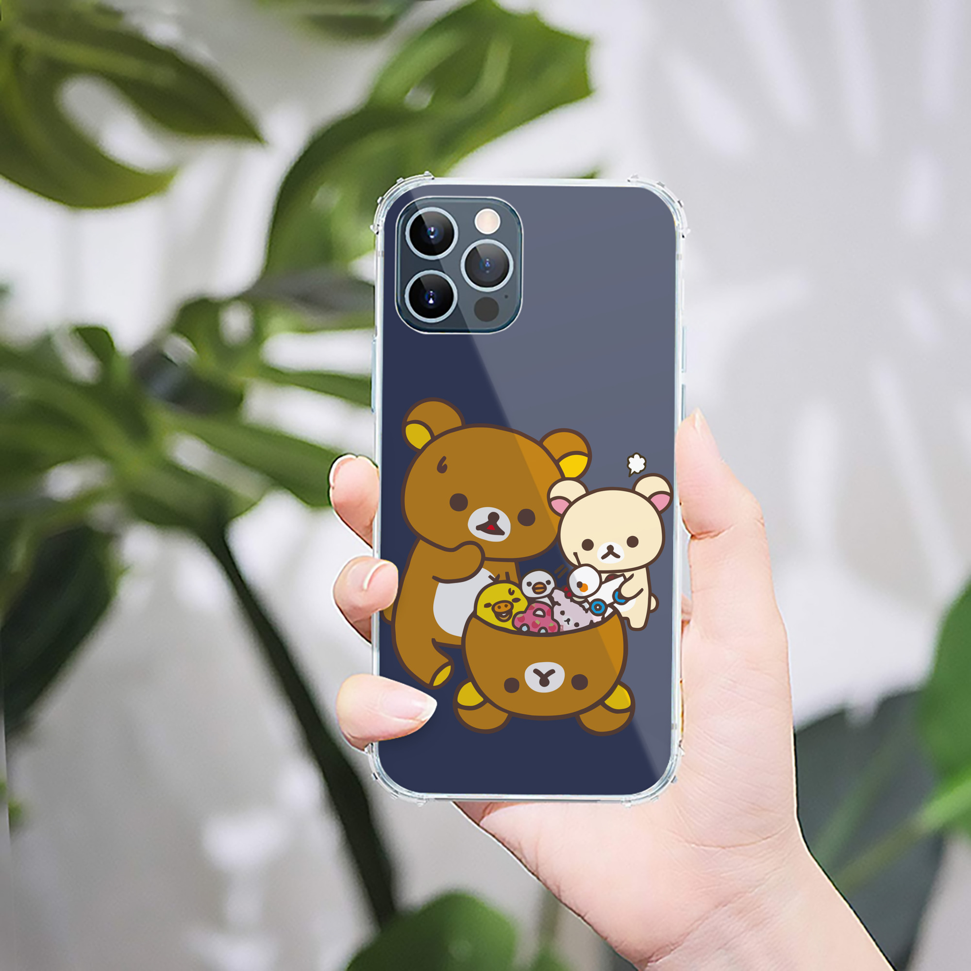 （画像用） リラックマ リラックマ キイロイトリ Rilakkuma Korilakkuma Kiiroitori 【iPhone 12シリーズ対応】透明スマホケース（クリアソフトケース）